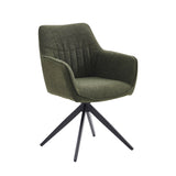 New Yade Esszimmerstuhl - Grün Bouclé - Drehbar 180°