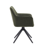 New Yade Esszimmerstuhl - Grün Bouclé - Drehbar 180°