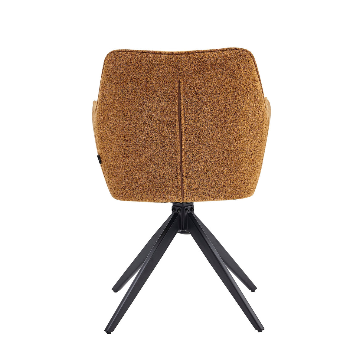 New Yade Esszimmerstuhl - Ockergelb Bouclé - Drehbar 180°