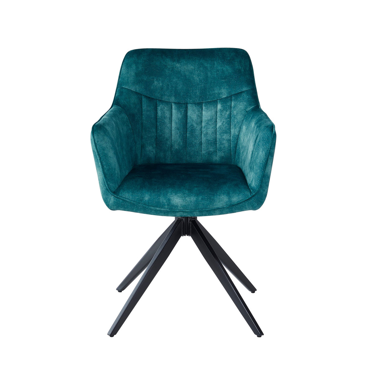 New Yade Esszimmerstuhl - Petrol Adore Samt - Drehbar 180°