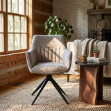 New Yade Esszimmerstuhl - Taupe-Chenille - 180° drehbar