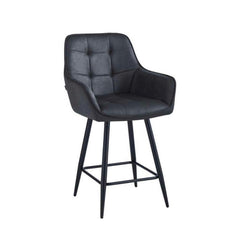 Tabourets de bar New York - Microfibre Anthracite
