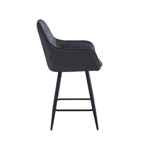 New York Bar Stools - Anthracite Microfiber
