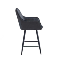 Tabourets de bar New York - Microfibre Anthracite