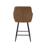 New York Bar Stool – Cognac Microfiber