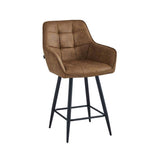 New York Bar Stool – Cognac Microfiber