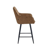 New York Bar Stool – Cognac Microfiber