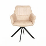 Noah Eetkamerstoel - Beige Adore Velvet