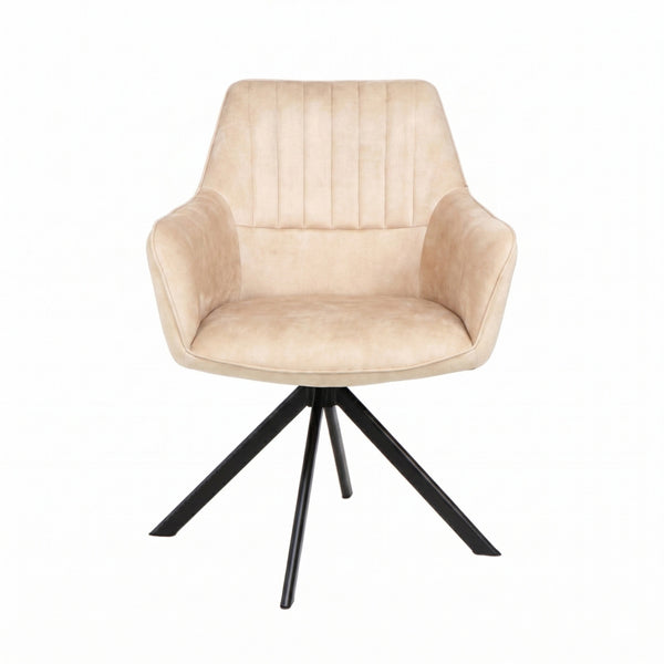 Noah Eetkamerstoel - Beige Adore Velvet