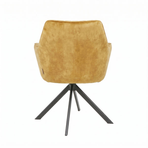 Chaise de salle à manger Noah - Velours Adore jaune ocre