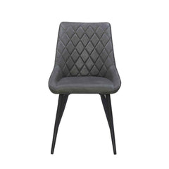 Chaise de salle à manger Nordi – Anthracite – Microfibre