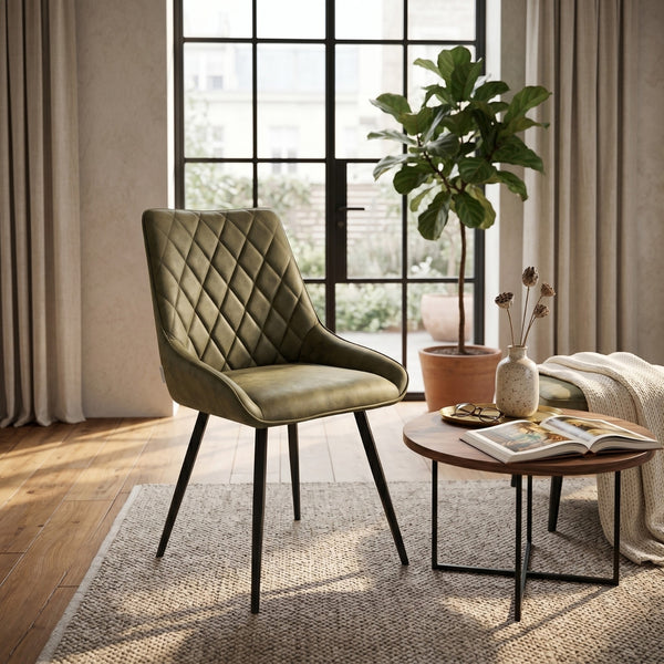 Nordi Dining Chair – Green – Microfiber