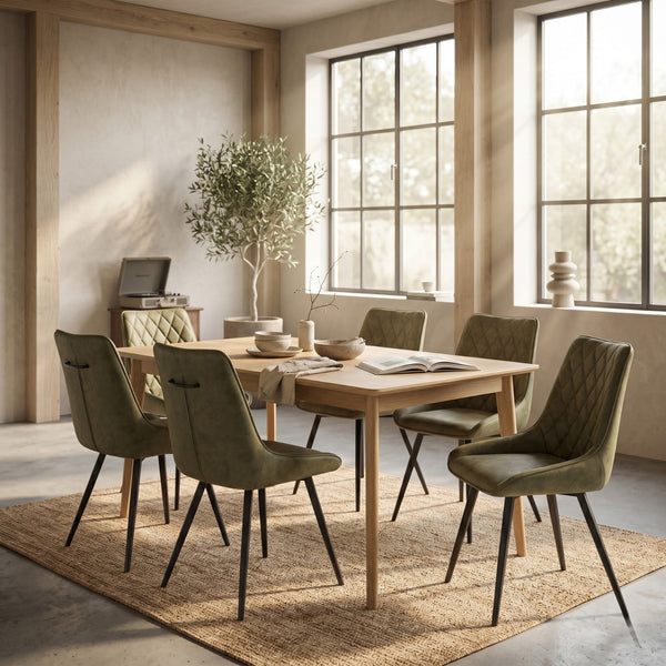 Nordi Dining Chair – Green – Microfiber