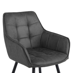Oriana Eetkamerstoel - Antraciet Microfiber