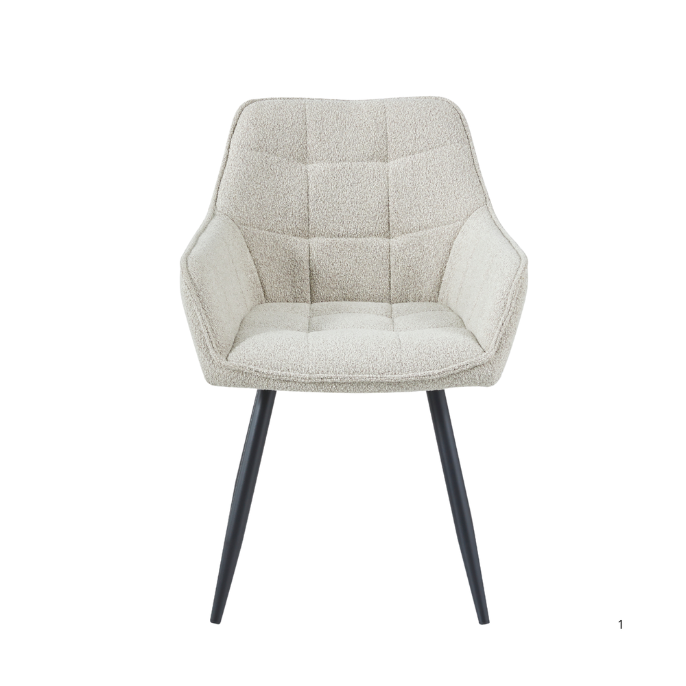 Oriana Eetkamerstoel - Beige Bouclé