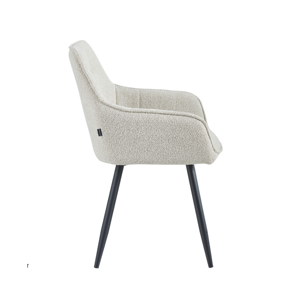 Oriana Eetkamerstoel - Beige Bouclé