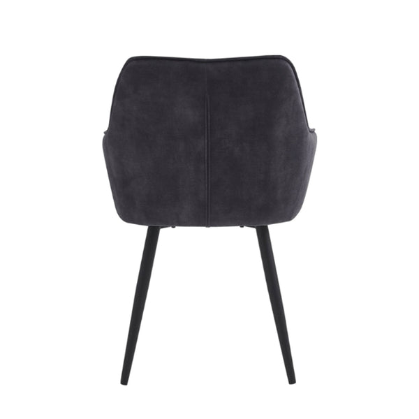 Chaise de salle à manger Oriana - Velours Adore Anthracite