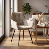 Oriana Eetkamerstoel - Beige Velvet