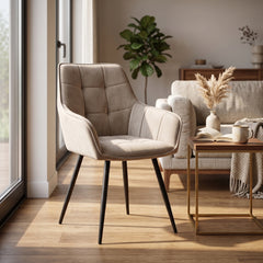 Oriana Eetkamerstoel - Beige Velvet