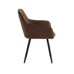 Oriana Eetkamerstoel - Bruin Microfiber