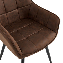 Oriana Eetkamerstoel - Bruin Microfiber