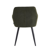 Sedia da pranzo Oriana - Bouclé Verde