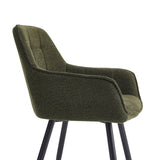 Sedia da pranzo Oriana - Bouclé Verde