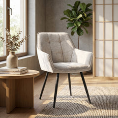 Oriana Dining Chair - Champagne Chenille