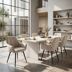 Oriana Dining Chair - Champagne Chenille
