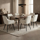 Oriana Eetkamerstoel - Wit Boucle