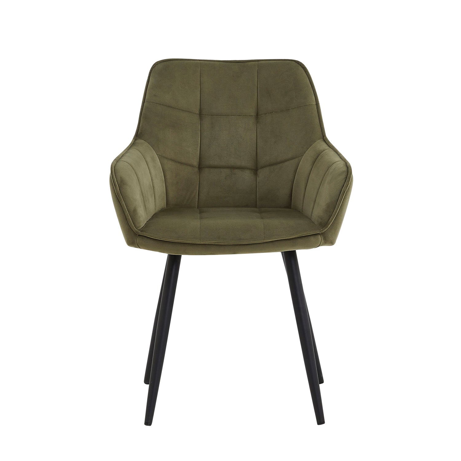 Chaise de salle à manger Oriana - Velours vert