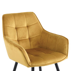 Oriana Eetkamerstoel - Okergeel Velvet