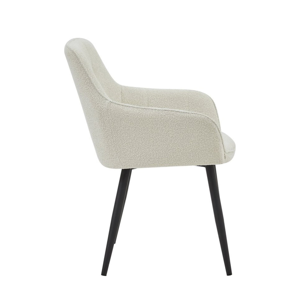 Oriana Eetkamerstoel - Wit Bouclé