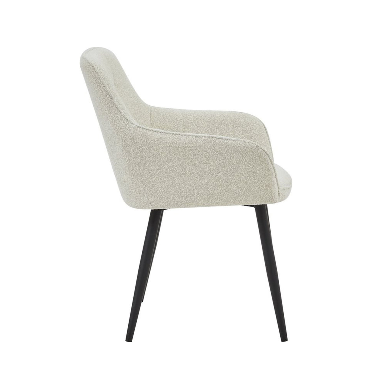 Oriana Eetkamerstoel - Wit Bouclé