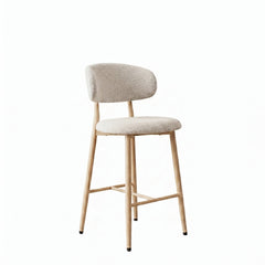Sgabello da Bar Osaka - Beige - Gambe in Metallo Beige