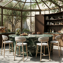 Sgabello da Bar Osaka - Beige - Gambe in Metallo Beige