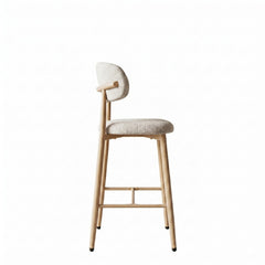 Sgabello da Bar Osaka - Beige - Gambe in Metallo Beige