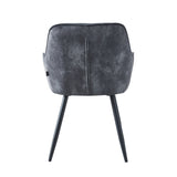 Ozzy Eetkamerstoel - Antraciet Adore Velvet