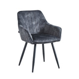 Ozzy Eetkamerstoel - Antraciet Adore Velvet