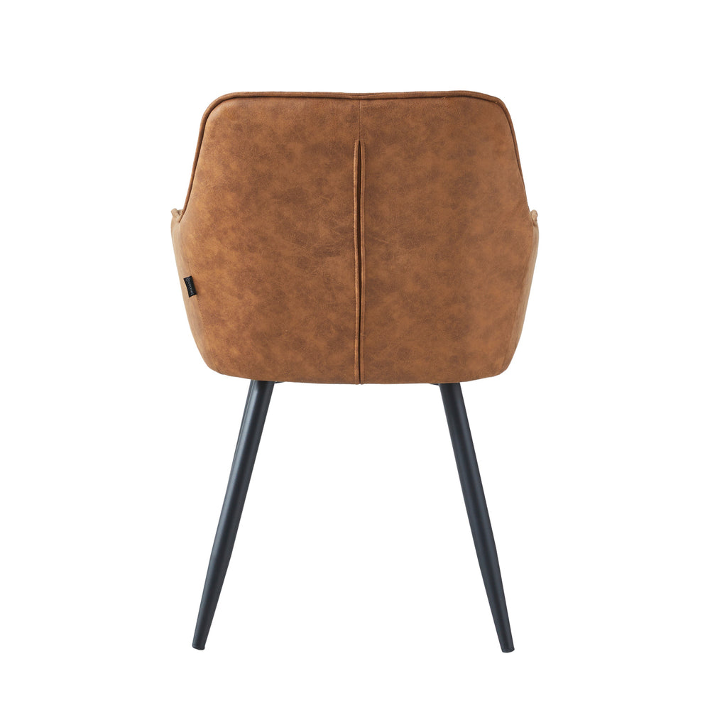 Ozzy Eetkamerstoel - Cognac Microvezel