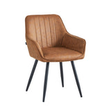 Ozzy Eetkamerstoel - Cognac Microfiber