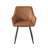 Ozzy Eetkamerstoel - Cognac Microfiber