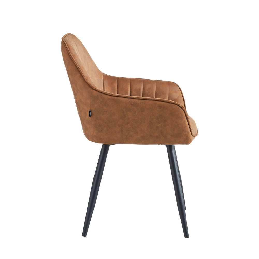 Ozzy Eetkamerstoel - Cognac Microvezel