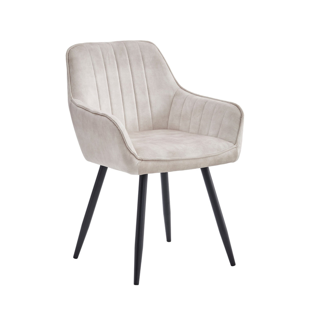 Ozzy Esszimmerstuhl - Beige Adore Samt