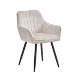 Ozzy Esszimmerstuhl - Beige Adore Samt