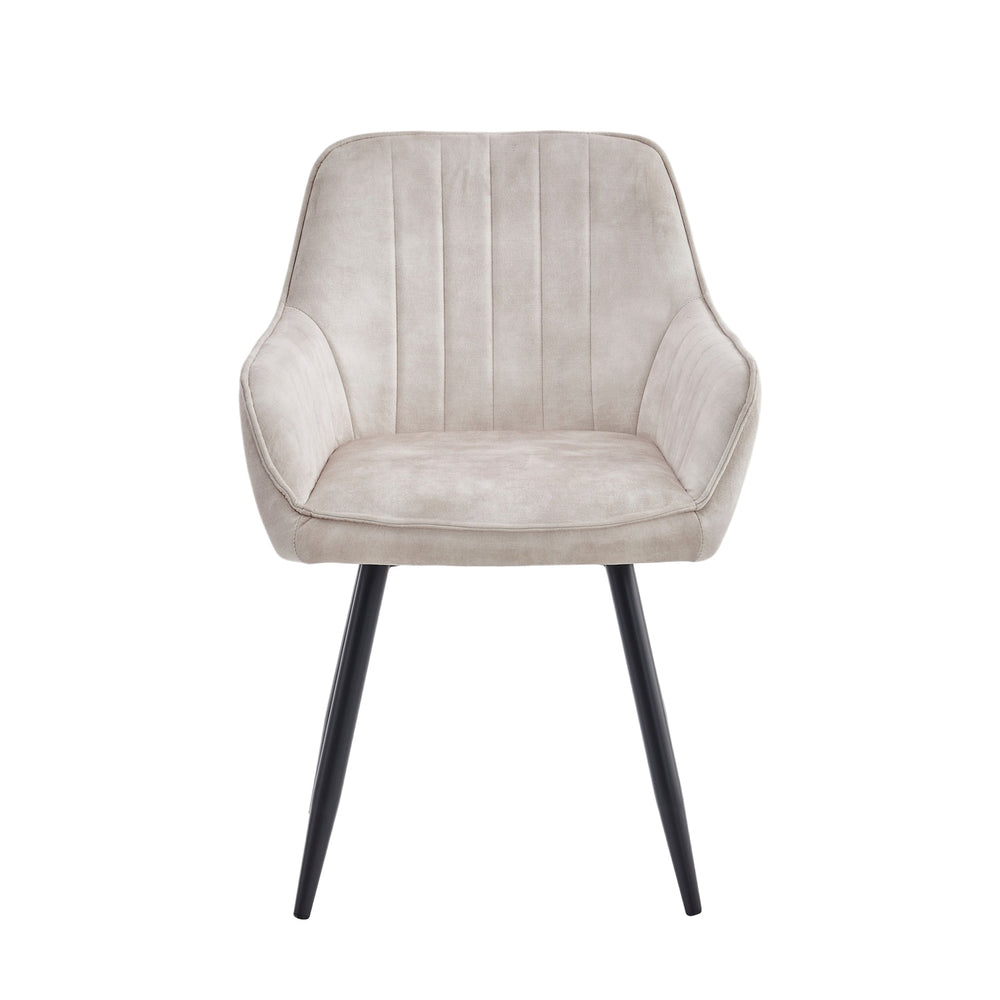 Ozzy Esszimmerstuhl - Beige Adore Samt