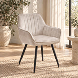 Ozzy Esszimmerstuhl - Beige Adore Samt