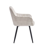 Ozzy Esszimmerstuhl - Beige Adore Samt