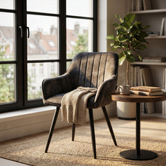 Chaise de salle à manger Ozzy – Velours Adore gris