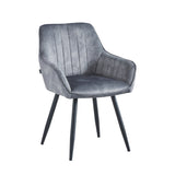 Ozzy Eetkamerstoel - Grijs Adore Velvet